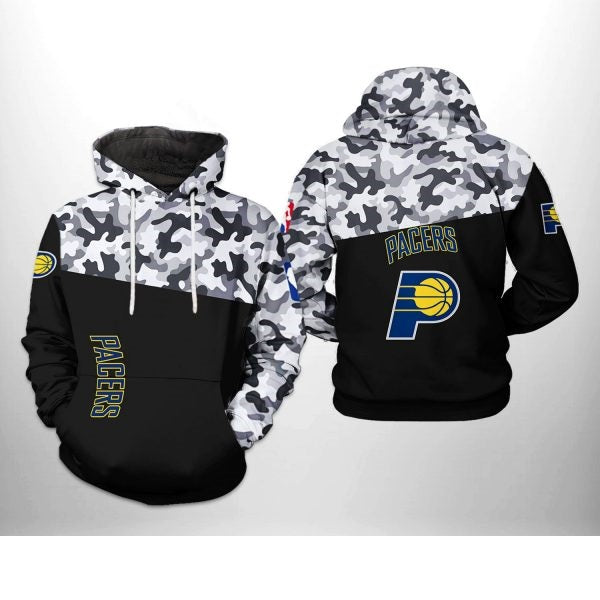 Black Indiana Pacers Camo Hoodie – Official Nba Pullover Sweatshir